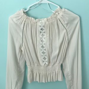 Cream H&M Off the Shoulder Top